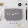 Gray - Around'D lucky zipper pouch