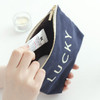 Navy - Around'D lucky zipper pouch