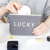 Gray - Around'D lucky zipper pouch