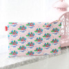 Yogurt - Rim pattern cotton slim zipper pouch (Large)