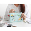 Withyou mint - Rim pattern cotton slim zipper pouch