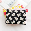 Lily - Rim pattern cotton slim zipper pouch (Small) 