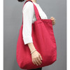 Natural and Pure linen eco large tote bag - Red