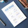 Bon voyage travel record planner note