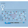 Rose rabbit - Pattern bling clear zip lock small pouch