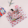 Red fox - Pattern bling clear zip lock medium pouch 