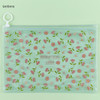 Gerbera - Pattern bling clear zip lock medium pouch 