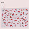 Red fox - Pattern bling clear zip lock medium pouch 