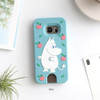 Mint - Moomin silicone soft case for Galaxy S7