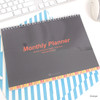 Orange - Wirebound undated monthly desk planner