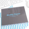 Blue - Wirebound undated monthly desk planner