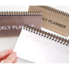 Wirebound Kraft undated weekly desk planner