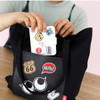 Outside pocket - Afternoon Hello cotton shoulder tote bag