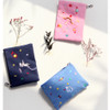 In space small cotton zipper pouch 