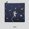 Space - In space medium cotton zipper pouch 