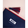 Navy - Merci tassel zipper large pouch