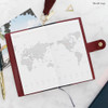 World map - 2017 Votre speciale small dated diary with tassel