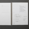 White paper - Slow and simple wirebound daily undated scheduler notebook