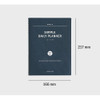 Size of Seize the day wirebound daily undated planner