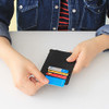 Card slots - Rim zipper flat card case holder