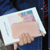 Pink - Think about coner zipper card case 