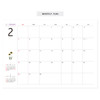 Monthly plan - 2017 3AL Fleur weekly dated diary scheduler 