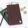 Brown - Fenice Simple RFID blocking medium passport cover