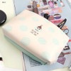 Mint - Falling in love day dot pattern zipper pouch 