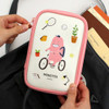 Pink - Indigo Monster wide zip around pencil case 