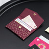 Burgundy - Iconic Pochette pattern card case pocket wallet 