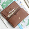 Ash brown - Wide pass slim clutch wallet