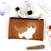Latte - Choo Choo cat slim zipper card case 