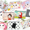 Choo Choo cat slim zipper pouch
