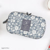 Eggshell blue - Cosmetic makeup double side zipper pouch