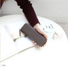 Gray - With Alice Think about w slim zipper pencil case 
