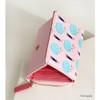 Pink apple - With Alice Rim pattern small trifold wallet