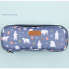 Swimming bear - Lovely pattern block pencil case pouch