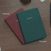 Burgundy / Dark green - Moment small lined notebook ver.2 