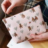 Pink bear - Willow illustration pattern pouch