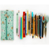 Willow illustration pattern zipper pencil case 