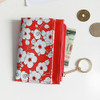 Red flower - Willow story pattern card case with keyring 