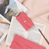 Coral pink - Wanna be chamude flat pocket card case