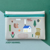 Cozy squirrel - Du dum joyful illustration zipper pouch