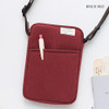 Brick red - A low hill basic standard pocket crossbody bag