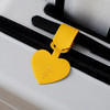 Yellow - Aire delce heart luggage name tag