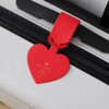 Red - Aire delce heart luggage name tag