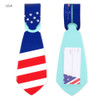 USA - Flag tie travel luggage name tag