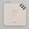 Line gray - Corner mini spiral lined/grid notebook