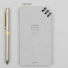 Line gray - Corner small spiral lined/Grid notepad