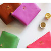 Multi purpose gold color ribbon zipper pouch organizer